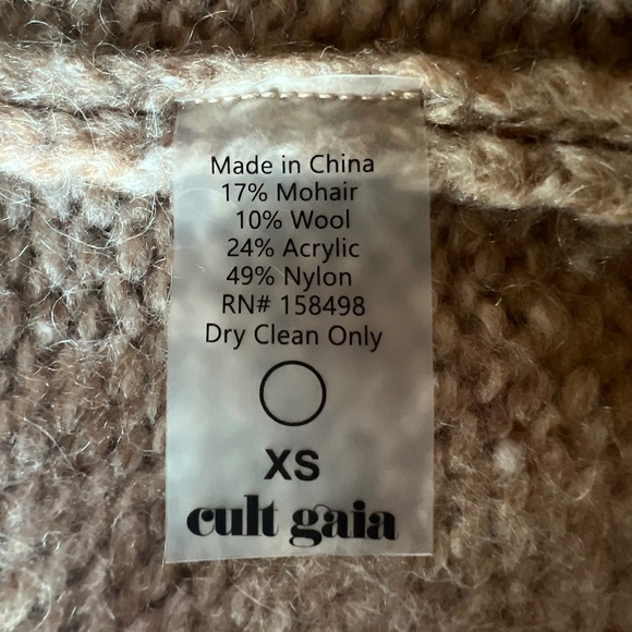 2854 Cult Gaia Camel Virginie Shrug Knit Top XS & Azlyn Knit Strapless top S - Picture 6 of 13